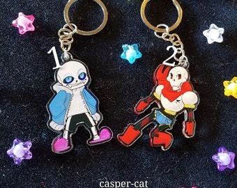 2" UNDERTALE SKELEBRO acrylic charms, keychain or phone strap!