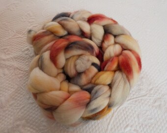 Merino superwash 150 g hand red gold dyed Brown, grey