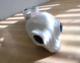 Rosewell Area 51 Grey Alien Glass Smoking Pipe Gray Extraterrestrial Space Hand-Pipe Pyrex Pipe Collectible UFO Pipe Grays Annunaki