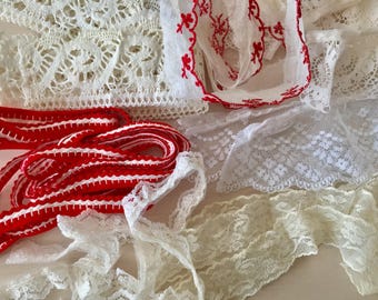 Vintage Lace and Ribbon Lot #1