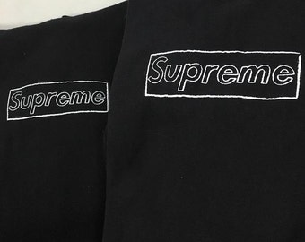 supreme x kaws box logo hoodie