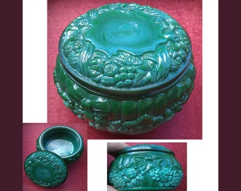 Malachite box, Round Glass Malachite box, Malachite Jewelry Box, video here - https://youtu.be/sx_YjfPZUTo