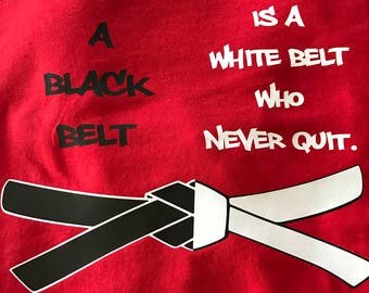 Black Belt Wood Sign Karate White Belt Karate Decor