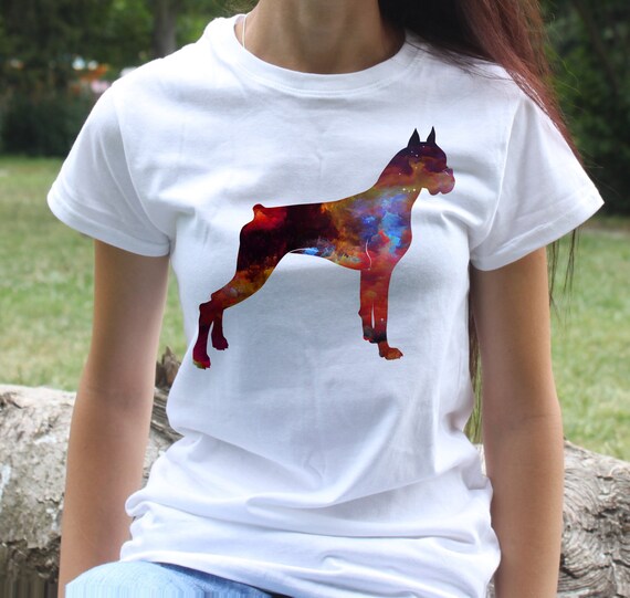 Boxer T-shirt Dog Tee Fashion women's apparel