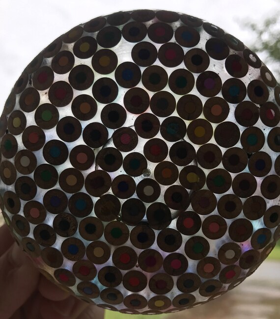 Colored Pencil Bowl, colored pencil and resin, 4" x 2" r/Art