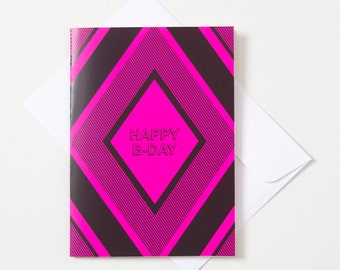 Greeting Card - Fluro / Diamond
