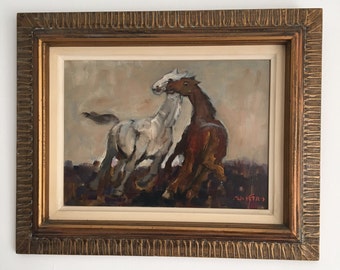 SALE Adolf Adler Judaica Original Paiting Horses