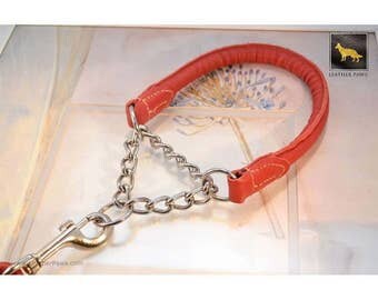 Leather Paws Rose Rolled Leather Collar