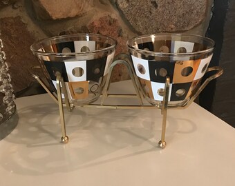 Vintage dip bowls and stand