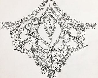 Sternum tattoo | Etsy