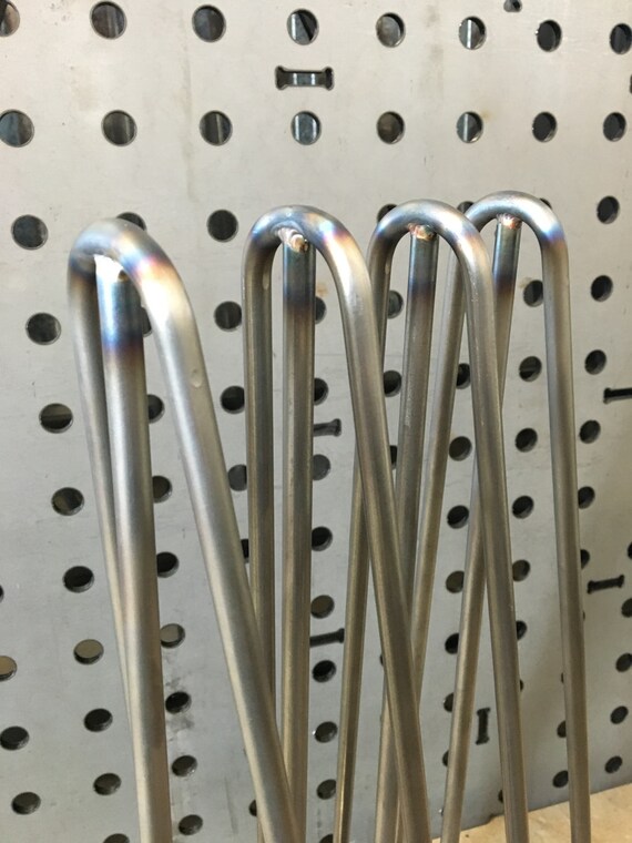 Hairpin Legs Set of 4 USA Made RAW STEEL Hairpin legs