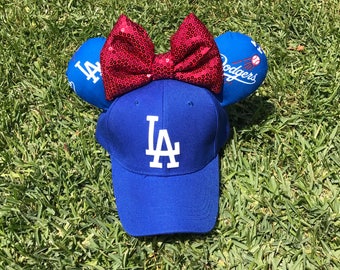 Los Angeles Dodgers Mickey Ears Hat- Dodger Hat- LA Hat- Mickey Ears Hat - Minnie Ears Hat - Disney Ears - Disney Hat