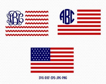 USA Flag SVG, American Flag SVG, Patriotic Monogram svg, United States svg,for CriCut Silhouette cameo Files svg jpg png dxf