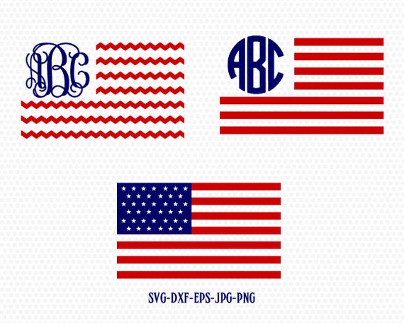 Download USA Flag SVG American Flag SVG Patriotic Monogram svg