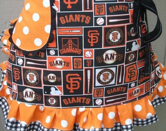 Aprons - Womens San Francisco Giants Aprons - Giants Apron - Annies Attic Aprons - Etsy Aprons - Orange Aprons - Black Aprons - Waist Aprons