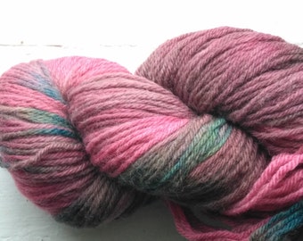 Handpainted Yarn Wool PIXIE MAGIC 220yds 3.5oz Worsted Weight Aspenmoonarts Hand Painted