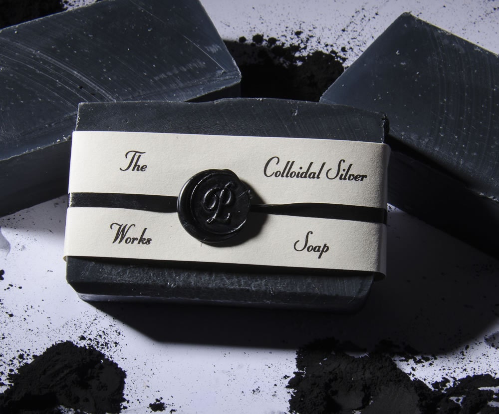 Colloidal Silver Soap The Works Dead Sea by PinkParchmentSoaps
