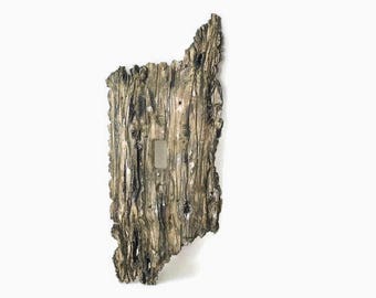 Driftwood Decor, Wood Switch Plate, Light Switch Plate, Barn Wood Decor, Light Switch Cover, Lake Superior Decor, Driftwood Cover, Wood Art