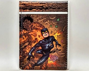Sewn Duct Tape Comic Book Wallet - Catwoman Design 11