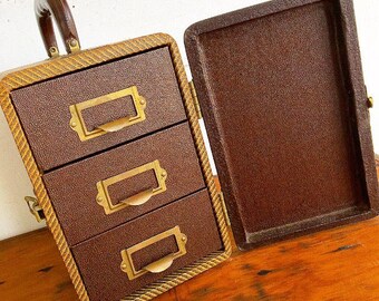 On Film... Antique Baja Barnett and Jaffee Movie Film Projector Photography Slide Case Mid Century Modern Philadelphia Pennsylvania