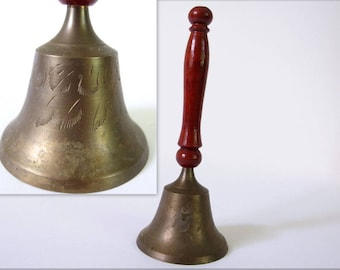 Vintage Brass Teacher Bell from India