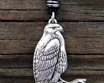 Red Tail Hawk Pewter Pendant | Hawk Jewelry | Red Tail Hawk Necklace | Handcrafted Jewelry | by Treasure Cast Pewter