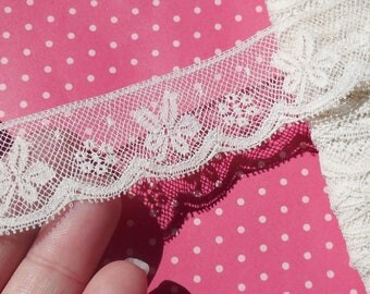 Antique Lace Vintage Lace Valenciennes Cotton Lace Flowers