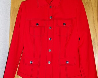 ST JOHN Sport by Marie Gray Red Jacket Size S