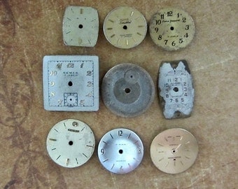 Vintage Antique Watch Assortment Faces - Steampunk - Scrapbooking f11