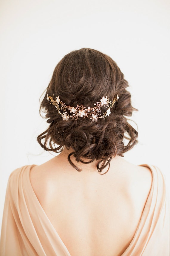 Bridal Hair Accessory, Crystal Hair Swag, Wedding Hair Vine, Bridal Headpiece
