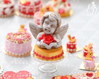Decorative Valentine's display -Miniature Food in 12th Scale for Dollhouse