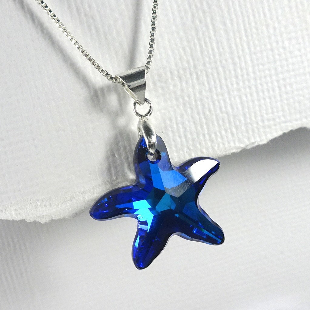 Swarovski Starfish Necklace Swarovski Bermuda Blue Starfish