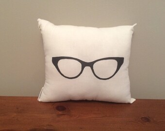 Cat Eyes Glasses Pillow