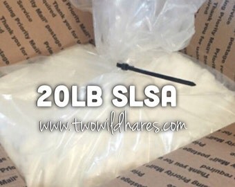 20 LBS SLSA, Eco Certified Surfactant, Lathanol, Sodium Lauryl Sulfoacetate, LAL Coarse Powder, Bubbles!