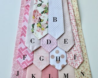 Little and Big Guy NECKTIE Tie - Rose Gold Blush Pink Collection - (Newborn-Adult) - Baby Boy Toddler Teen Man - Spring Easter