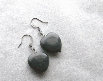 Handmade gemstone heart jewelry earrings & by HrtsofStone on Etsy