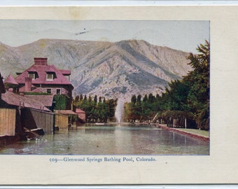 Glenwood Springs Bathing Pool Colorado 1908 postcard