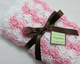 Baby Girl Blanket Crochet baby blanket Sweet Pink Arch