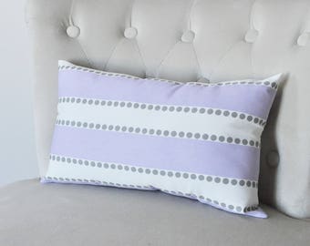 Lavender Lilac Pillow Cover - Stripe Pillow Cover - Throw Pillow Cover - Lulu Lilac Stripe - Decorative Pillow Cover - Nursery Decor -Lumbar