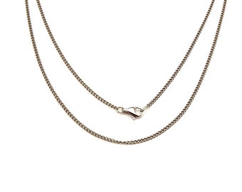 Titanium Necklace, Pure Titanium Chain Necklace for Sensitive Skin, Curb Chain Titanium Necklace, Add Your Own Pendant
