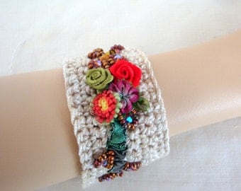 cuff bracelet rose garden