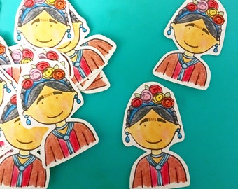 Frida Kahlo Stickers - Planner Stickers - Feminist Stickers - Laptop Stickers - Bujo Stickers - Cute Stickers - Journal Stickers - Feminism