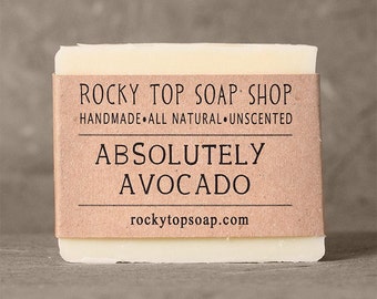 Absolutely Avocado Soap - Facial Soap, All Natural Soap, Unscented Soap, Cold Process Soap