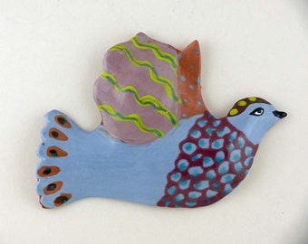 Ceramic Wall Bird | Clay Bird | Ceramic Art | Animal Art | Ceramic Animals | Birder Gift | Bird Hanging | Wall Art | Ceramic Bird | Bird Art