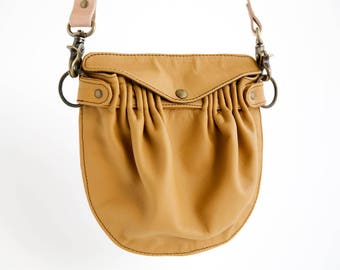 Crossbody Convertible Leather Bag- Leather Fanny Pack Bag- Leather Biking Bag- Festival Fanny Pack- Leather Hip Pouch