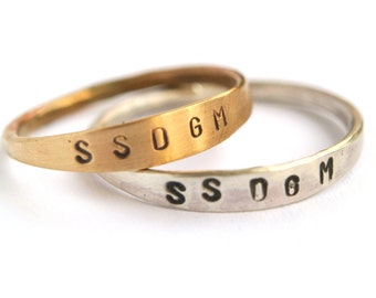 Stay sexy don't get murdered my favorite murder ring stamped jewelry stacking ring signet ring