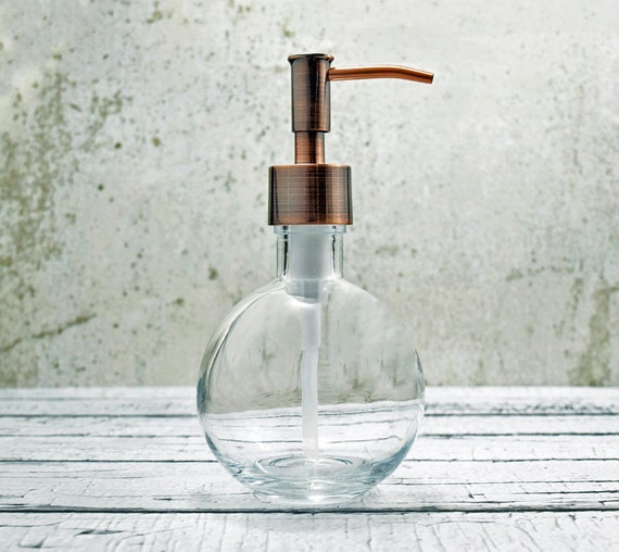 Round Hand Soap Dispensers Small Glass Soap Dispenser