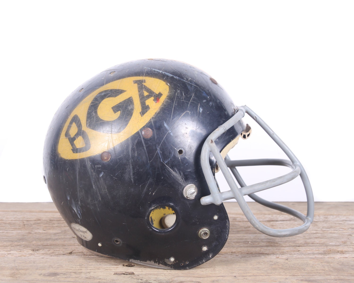 Vintage Football Helmet / Football Decor / High School Football Helmet