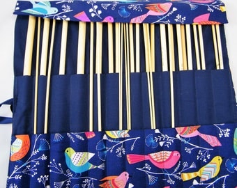 Straight Knitting needle organiser. Knitting needle roll.
