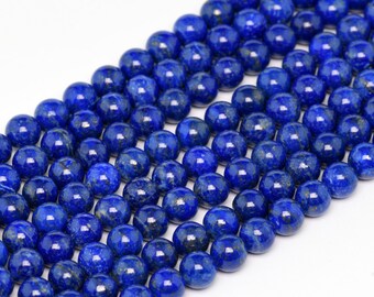 6MM Lapis Lazuli Beads Genuine Afghanistan Lapis Grade AAA Natural Gemstone Round Loose Beads 16" BULK LOT 1,3,5,10 and 50 (100187-272)